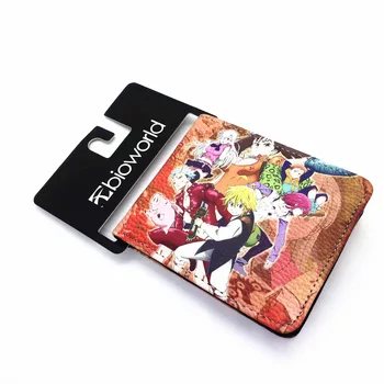 

Anime The Seven Deadly Sins Mens White Wallet Coin Purse Cartoon Women Unisex ID/Credit Card Holder