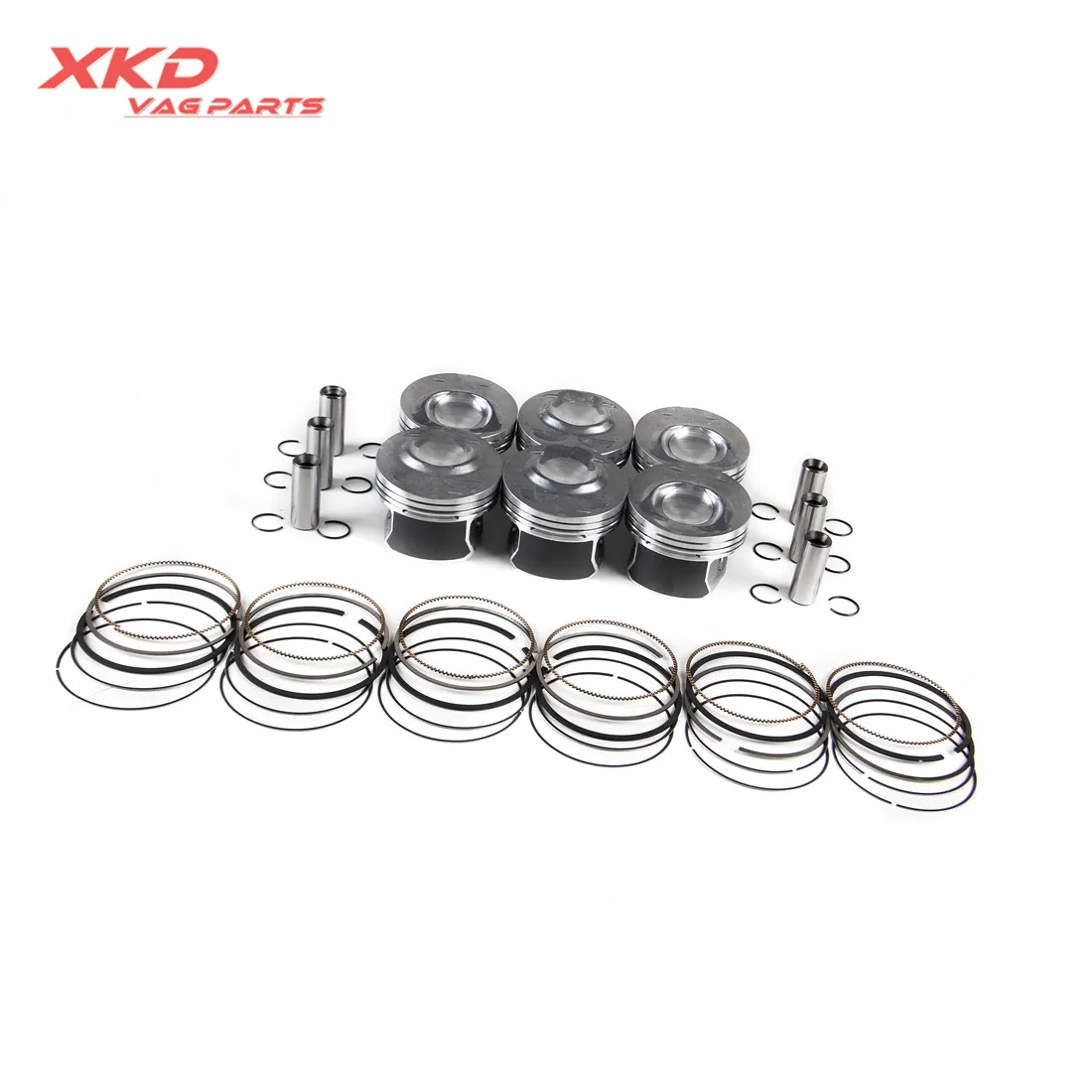 Vr6 3 6l Engine Pistons Piston Rings Kit Fit For V W Atlas Cc Passat A Udi Q7 03h107065n 03h198151b Pistons Rings Rods Parts Aliexpress