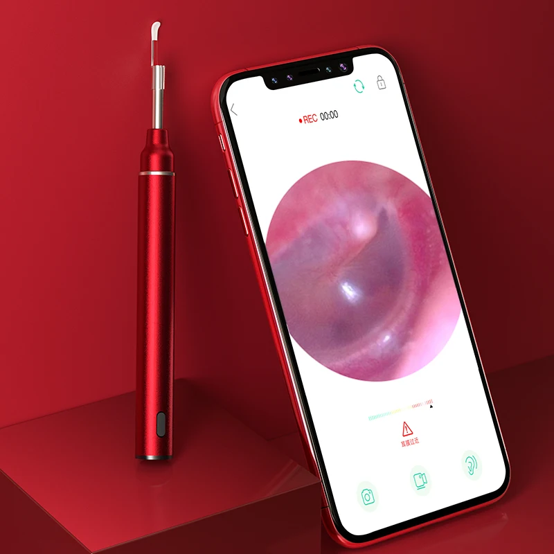 HD 3.9mm Digital Otoscope Video WiFi Earpick Camera Ear Scope Camera Visual Ear Cleaning Endoscope for iOSAndroid smartphone
