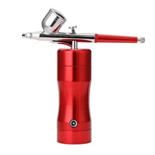 Портативный комплект аэрографа двойного действия компрессора воздуха кисти краски пистолет для ногтей Дизайн татуировки торт