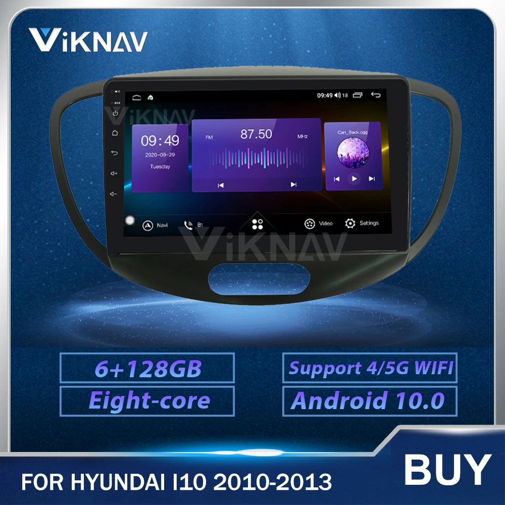 Автомобильное радио dvd мультимедийный плеер 128G Android для Hyundai i10 2010 2011 2012 2013