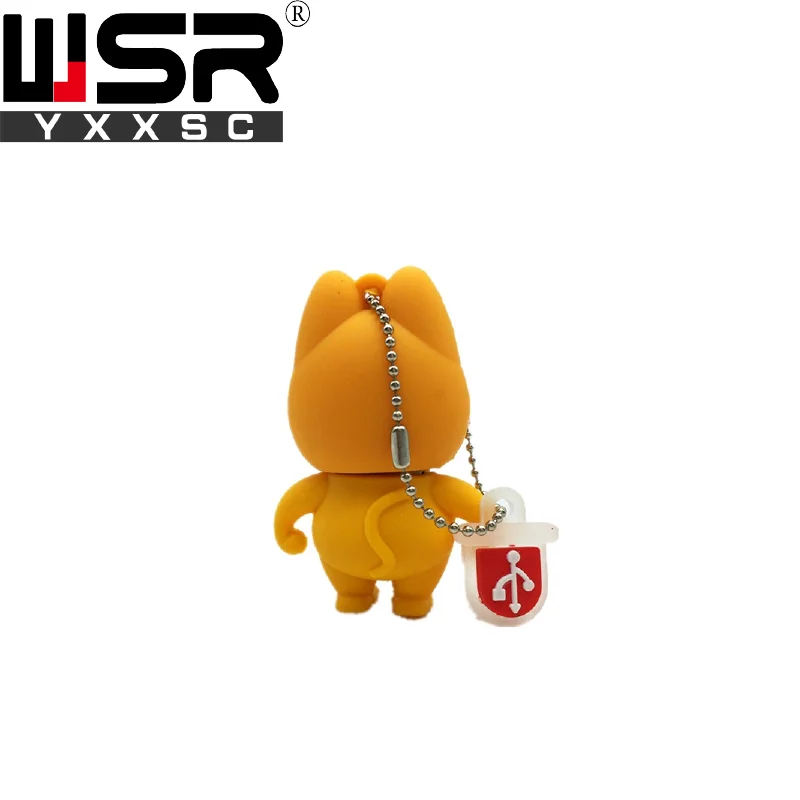 Мультфильм Гарфилд usb2.0 флеш-накопитель 32gb желтый usb flash 128gb реальная емкость высокоскоростная карта памяти 8gb 16gb 64gb