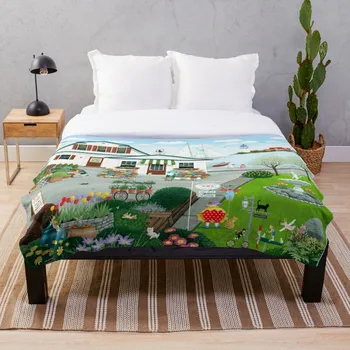 

Purr fect Blooms Blanket Wool Flannel Plush Blanket Bedspread For office Sherpa Blanket Couch Quilt Cover Travel