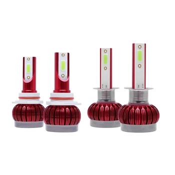 

4 Pcs LED Car Light Bulbs 10000LM 72W Super Bright COB Auto Light Auto LED Head Light 8000K Ice Blue(900) & H1)