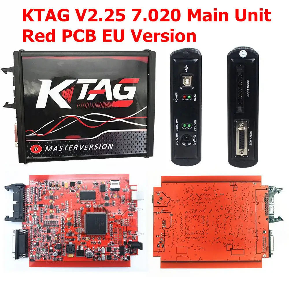 Высокое качество V2.47 онлайн ЕС красный KESS V2 5,017 полный мастер OBD2 менеджер Тюнинг KESS V5.017 может поддерживать автомобили/грузовики/тракторы/велосипед - Цвет: KTAGV7.020 MAIN UNIT