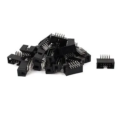

24Pcs 2x5 10-Pin Box Header Connector IDC Male Sockets Right Angle 2.54mm