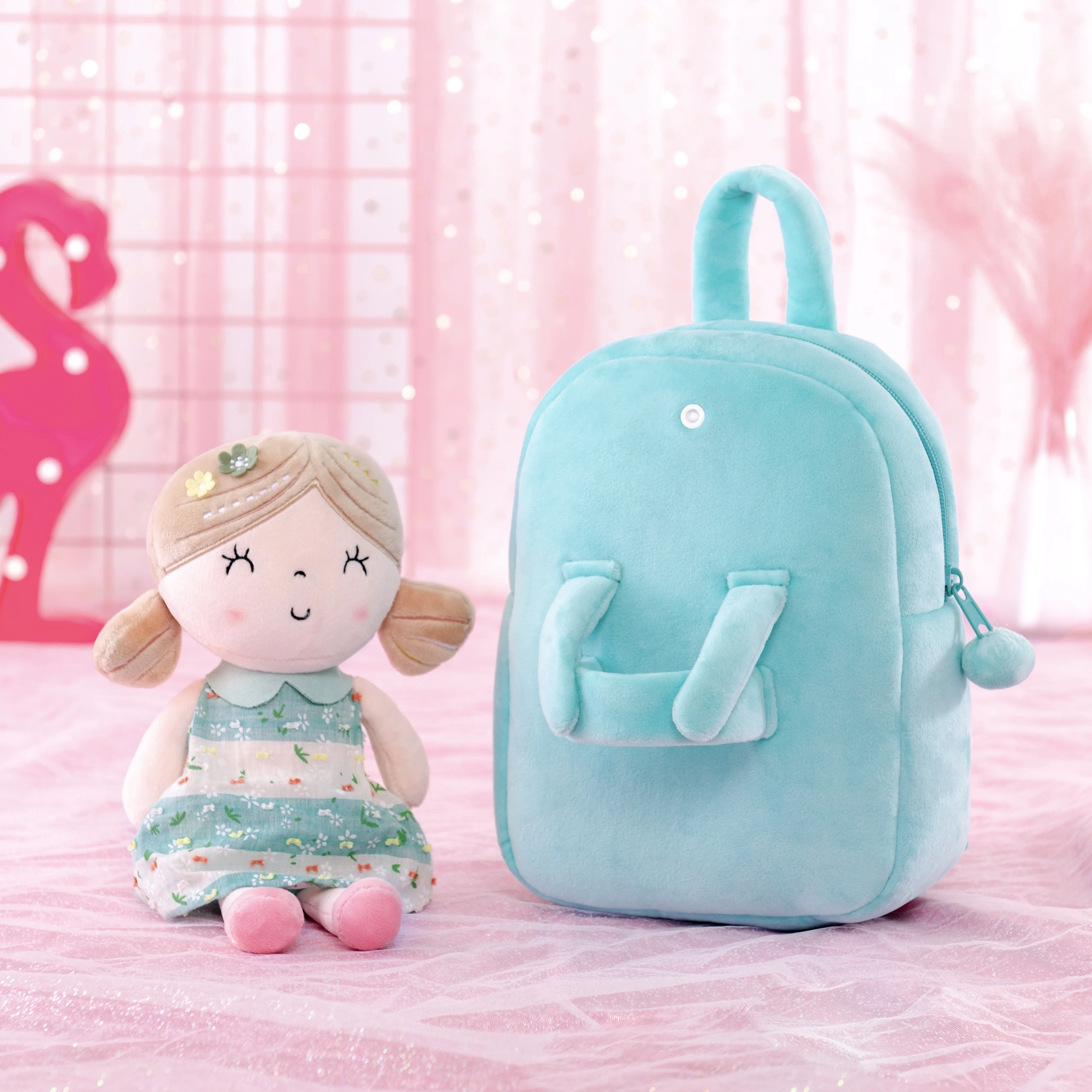 

Gloveleya Plush Backpack Cartoon backpack toddler backpack girl Spring Girl Toy cute backpack for kids toddler soft