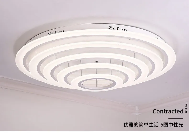 Living room lamp bedroom lamp warm romantic postmodern minimalist atmosphere led ceiling lamp round household lamps