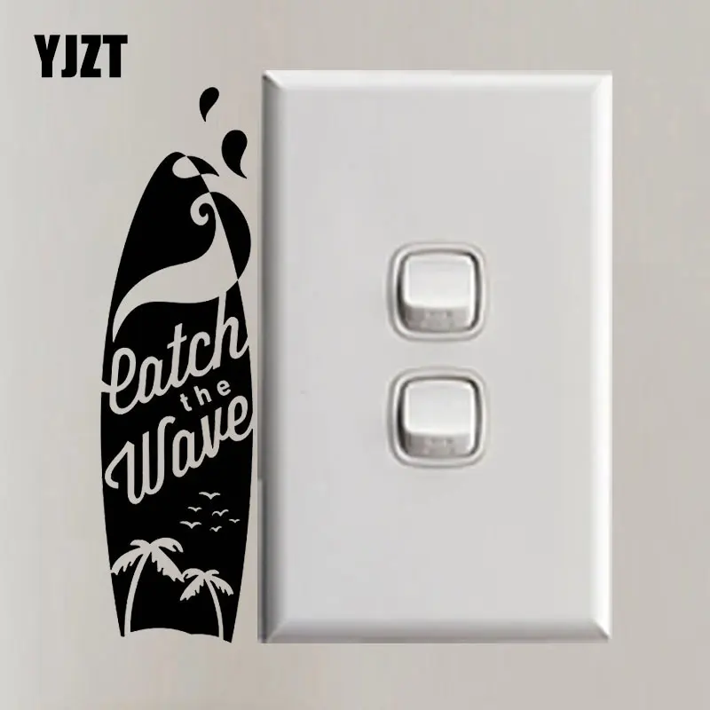 YJZT Catch The Wave доска для серфинга Настенный декор наклейка модный переключатель