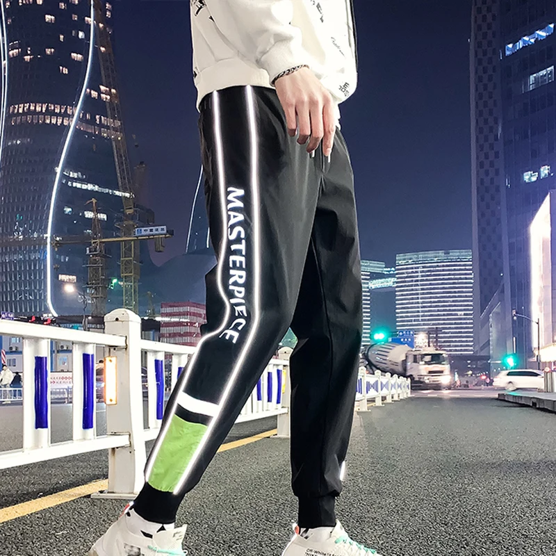 

SFABL New Fashion Men Jogging Pants Hip Hop Streetwear Men Sweatpants Casual Harem Pants Men Elastic Waist Track Pants Trousers
