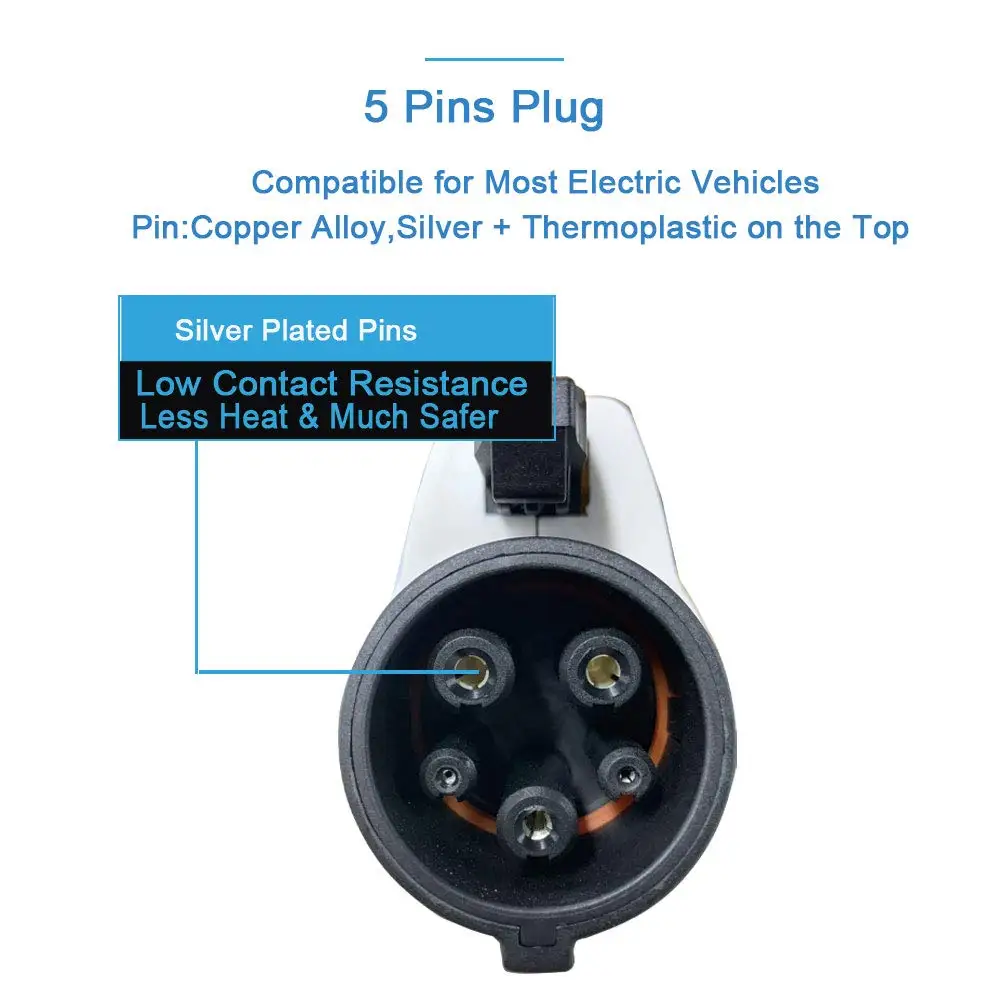 Зарядное устройство EVSE SAE J1772 для IEC 62196 2 Тип 1 разъема типа зарядной станции