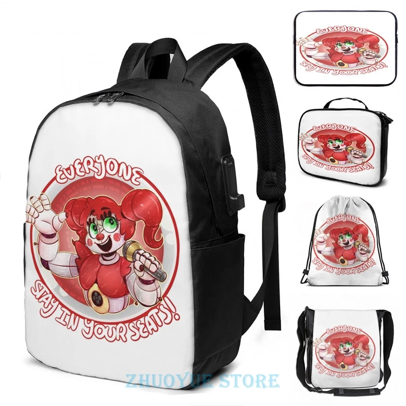 HZIJUE Five Nights At Freddys 3D Print School Bag Backpack Sports Backpack