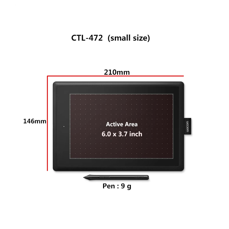 US $56.67 One by Wacom CTL472 Graphics Drawing Digital Tablets 2048 Pressure Levels