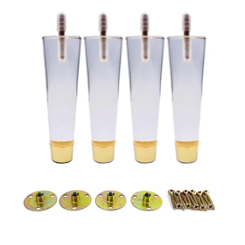 

4Pcs Acrylic Furniture Legs Replacement Sofa Feet for Sofa Couch Table Cabinet Bed and TV Stand