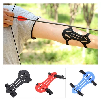 

Archery Shooting Arrow Soft Rubber 2 Strap Shooting Target Archery Arm Guard Protection Safe Strap Armband