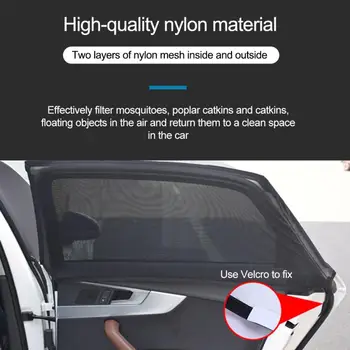 

2pcs Car Side Window Sun Visor Shade Mesh Cover Anti-mosquito Sunshade Insulation Fabric Shield UV Protector Cortinas Kitchen