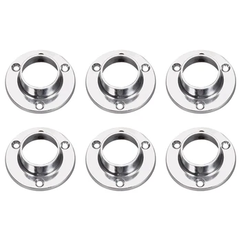 

uxcell Closet Wardrobe Rod Flange,25mm/1inch Dia, Socket Bracket Support Holder for Pipe 6Pcs