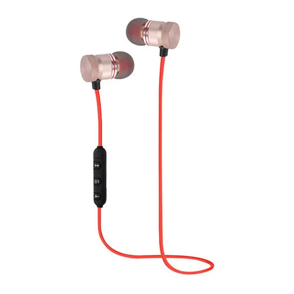 GZ05 Wireless Super earphone Bass Sweat-Proof Bluetooth Earphone Magnetic Sport Stereo earphone for Mobile Phone Laptop - Цвет: rose gold