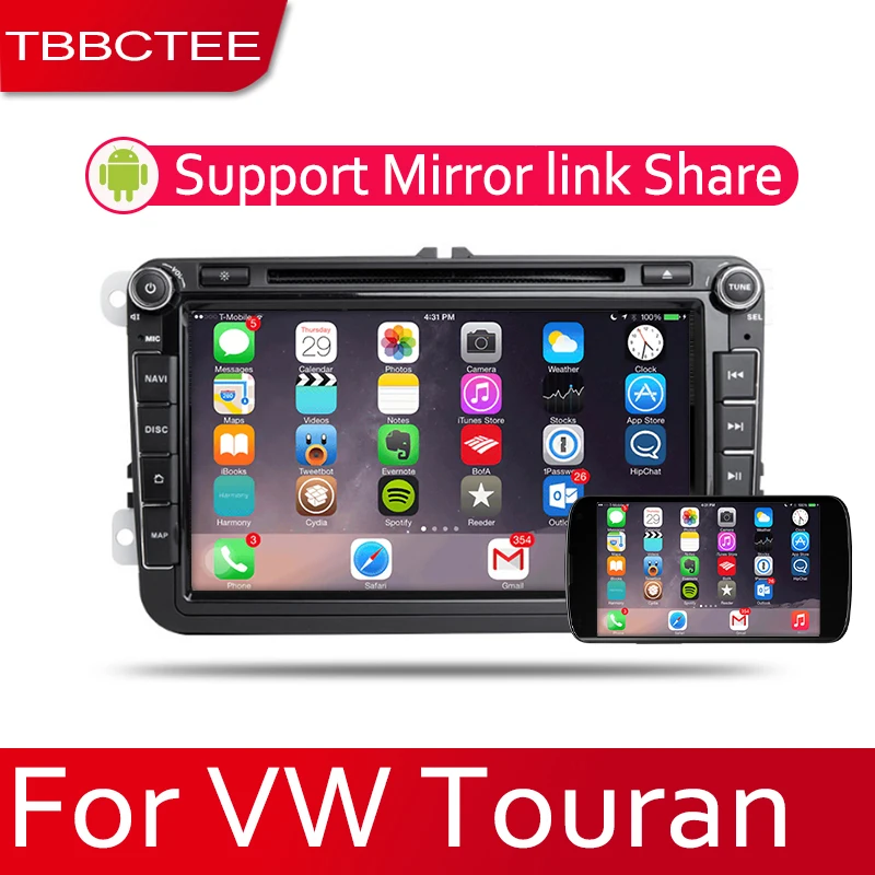 TBBCTEE автомобильная система Android 1080P ips ЖК-экран для Volkswagen VW Touran 2003~ автомобильный Радио плеер gps Навигация BT WiFi DVD