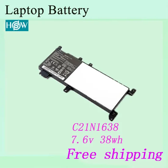Ноутбук Лидер продаж Аккумулятор для ASUS C21N1638 X442UR F442U A480U батареи