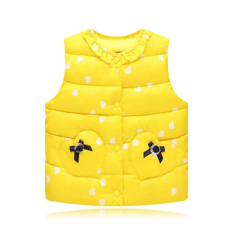 yellow Осенне-зимний Повседневный жилет для мальчиков; куртка; Верхняя одежда для детей; пальто для мальчиков; жилет для малышей; жилет на пуху; детская теплая куртка без рукавов - Цвет: yellow