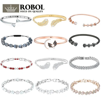 

High Quality Original SWA SL016 Bracelet Original Engraving Fashion Elegant Rhinestone Bracelet Woman Jewelry Gift Free Shipping