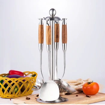 

Stainless Steel Kitchen Utensils 7 Pieces Cooking Spoon Kitchen Tools Cooking Utensil Set For Cooking