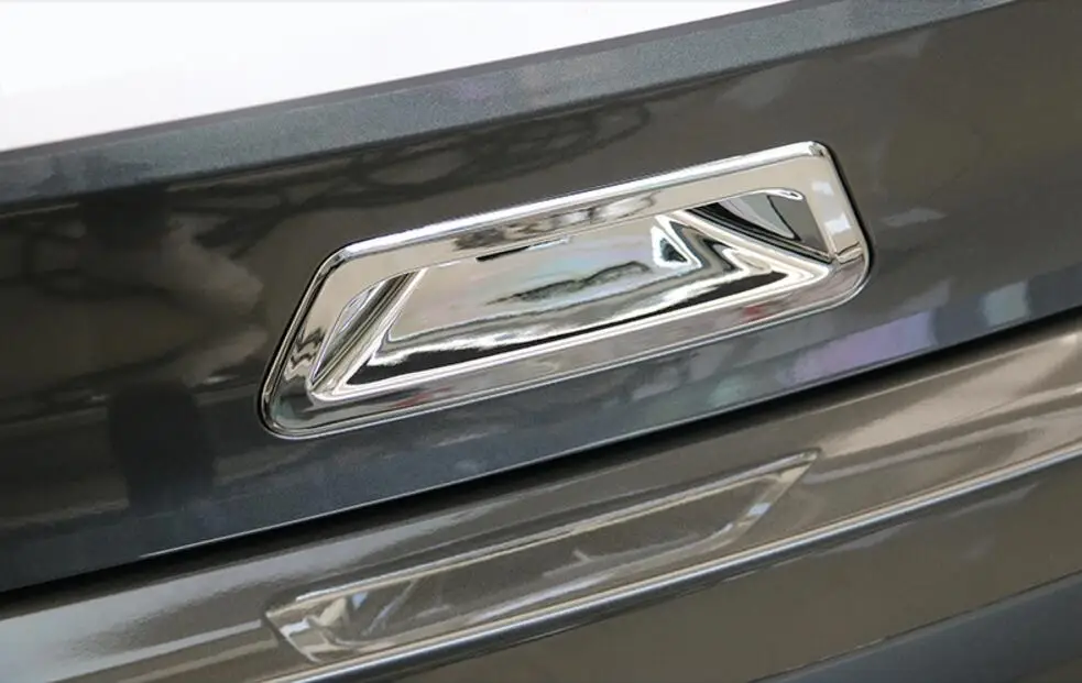 ABS chrome luggage compartment door trim for Ford Explorer 2015 Rear handle decoration