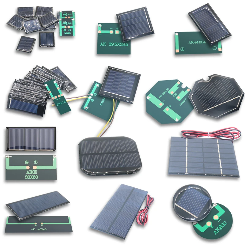 4V 5.5V 5V 6V 7V 10V 12V Mono/polycrystalline solar panel battery module Epoxy board PET power generation board model afbeelding