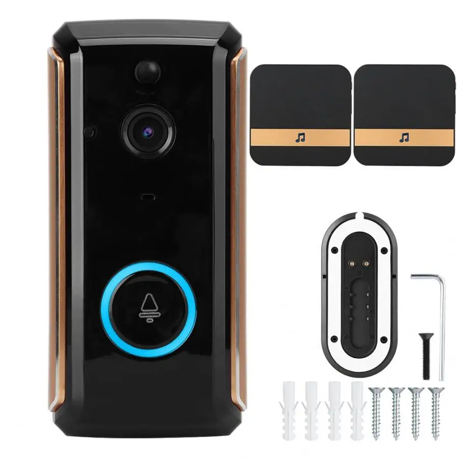 1080P HD Wifi видео дверной звонок PIR телефон управление домофон умный