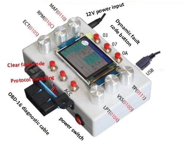 OBDEMOTO 6009 ECU инструмент моделирования автомобиля OBDII 16PIN