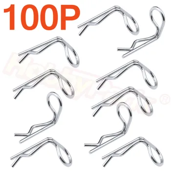 

100pcs Body Clips 90 Degree Angle Pins Steel For 1/10th Scale RC Car Parts Upgrade Parts