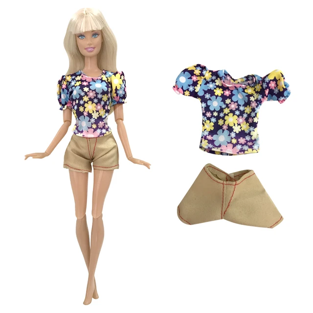 1 Conjunto Roupa Para Barbie Com Camisa De Ponto De Onda, Roupa  Multicolorida Da Moda, Camisa Jeans, Saia De Grade, Acessórios Casuais  Diários, Roupas Para Boneca - Acessórios Para Bonecas - AliExpress