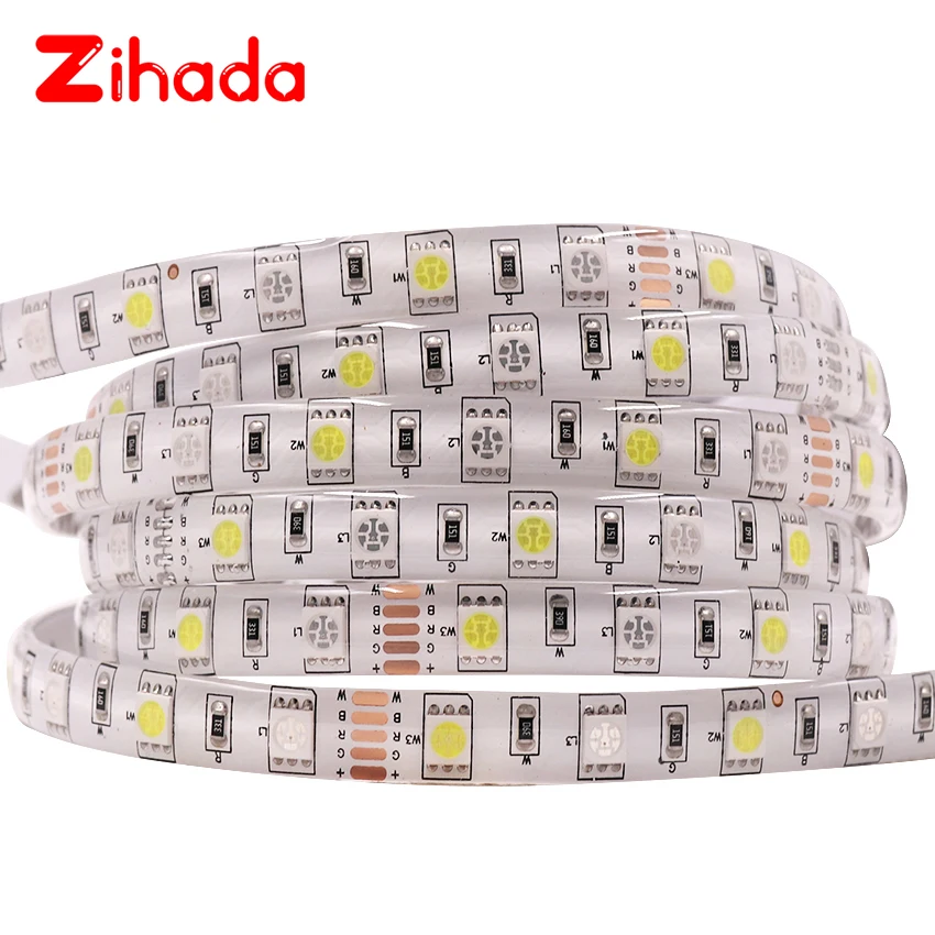 cheap RGB 5050 LED Strip DC 12V 24V 60LEDs m RGBW RGBWW Waterproof Flexible LED Lights Decoration For Kitchen 5m lot