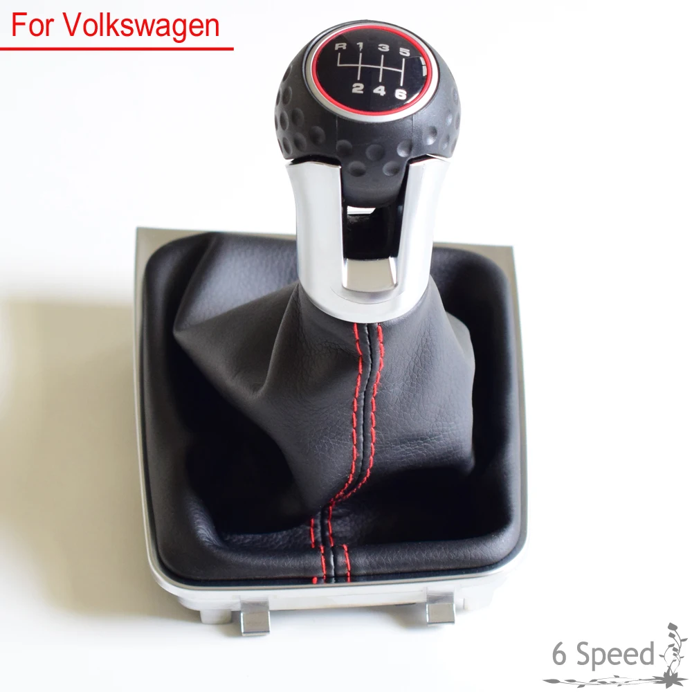 폭스 바겐 골프 7 MK7 GTI GTD 2013-2018 용 자동차 수동 기어 시프트 노브, 부트 커버 핸들 케이스 칼라 포함