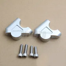 2 шт. 32 мм серебро CNC крепление руля стояки бар зажим Расширение адаптер с болтами для BMW R1200GS LC ADV- R1200 GS