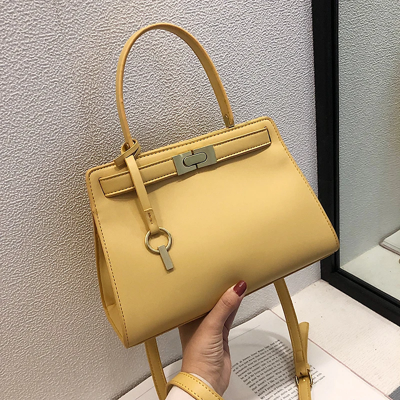 

Burminsa Summer Stylish Small Crossbody Bags For Women Unusual Lock Design Girls Shoulder Bags Ladies Handbags 2019 Yellow White