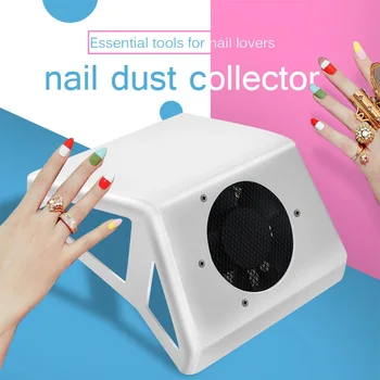 

65W Nail Dust Suction Collector Manicure Salon Tools Dust Nail Manicure Big Power Fan Vacuum Cleaner Nail Collector Nail Tool