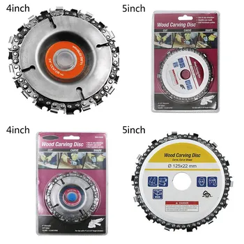 

1PC 4/5 Inches Wood Carving Disc Saw Blade Disc Fine Abrasive Cutting Chain Grinder Chain for 125 x 22mm Angle Grinder Tools