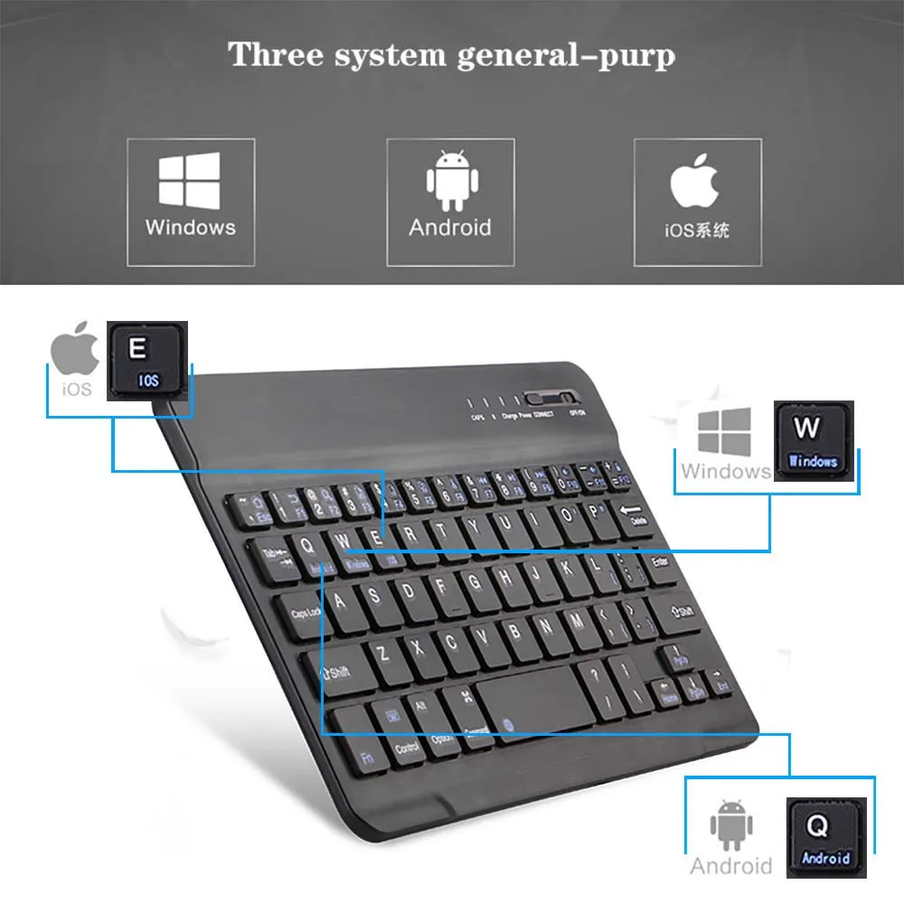 Wireless Bluetooth 3.0 Keyboard for Samsung Galaxy Tab 2 7.0/Tab 3 8"/Tab 4 7.0/Tab A 7.0 8.0/Tab S 8.4 Portable Tablet Keyboard