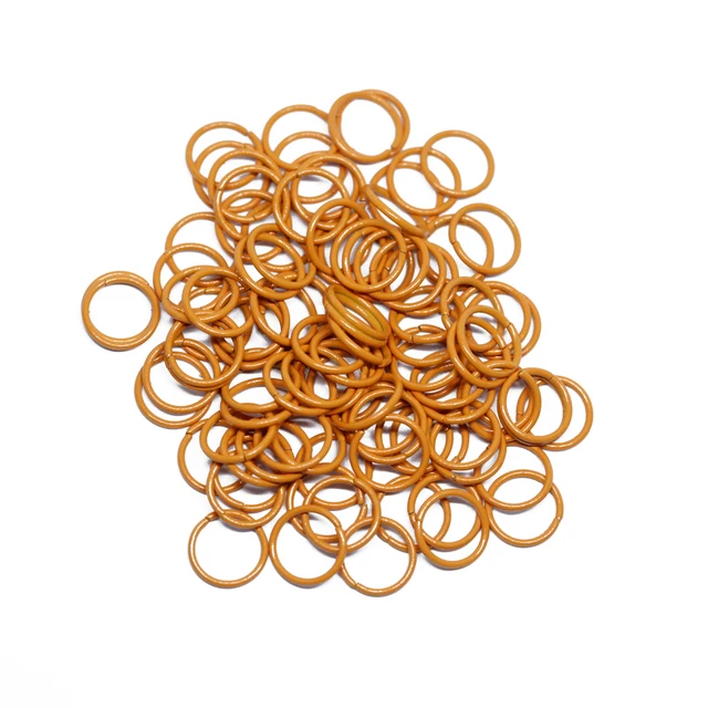 1x10mm 100pcs/lot 19 Colors Metal DIY Jewelry Findings Open Single Loops Jump Rings & Split Ring for jewelry making orange 4