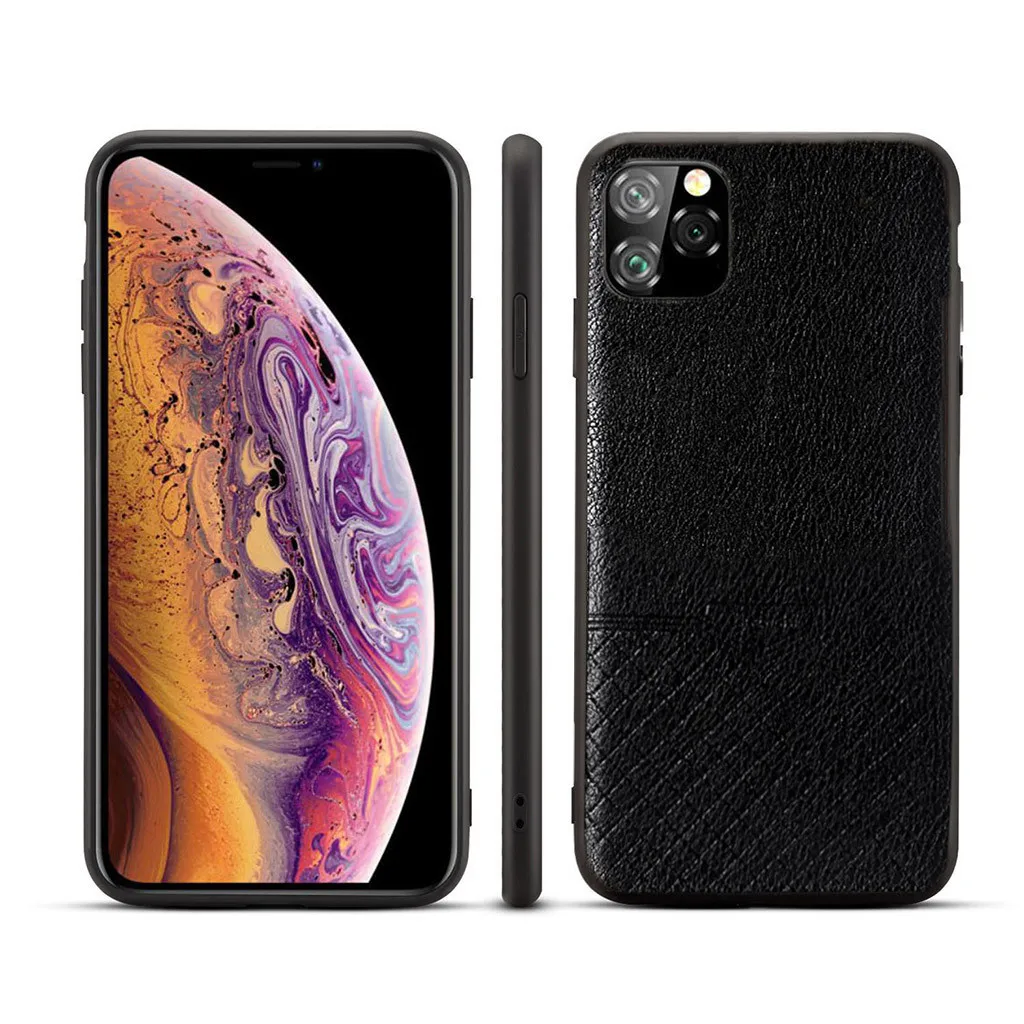 Slim Leather Vintage Shock-proof Case Cover for iPhone 11 Pro Max 6.5 Inch Luxury Hard Matte Cover Business Style Phone Cases