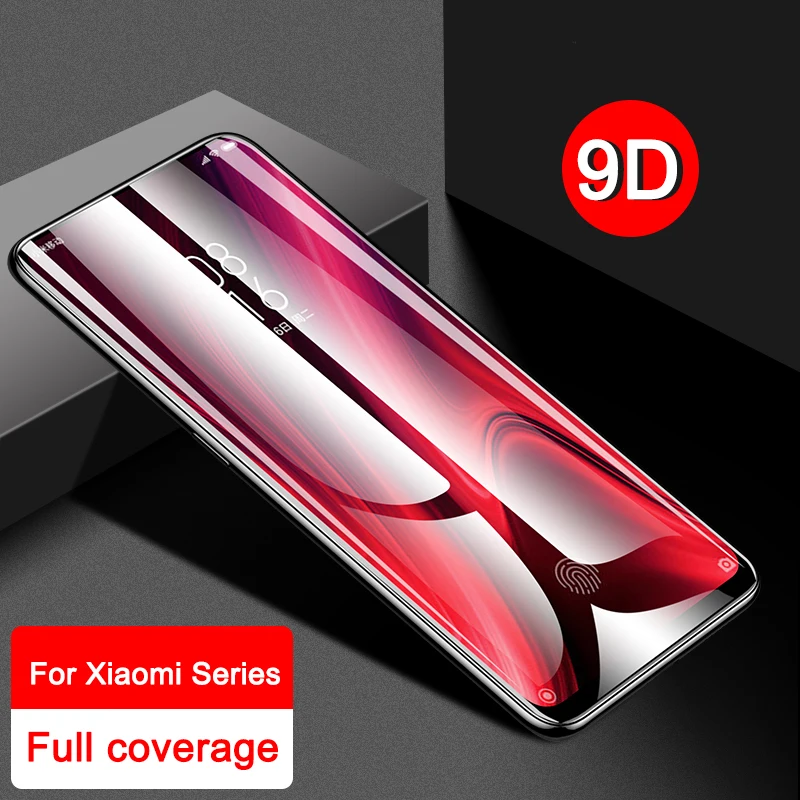 

9D Tempered Glass For Xiaomi Mi 9X 9T Redmi K20 Pro Note 7 6 5 Pro 6A 9 9SE 8 Lite Screen Protector Full Glue Film Glass