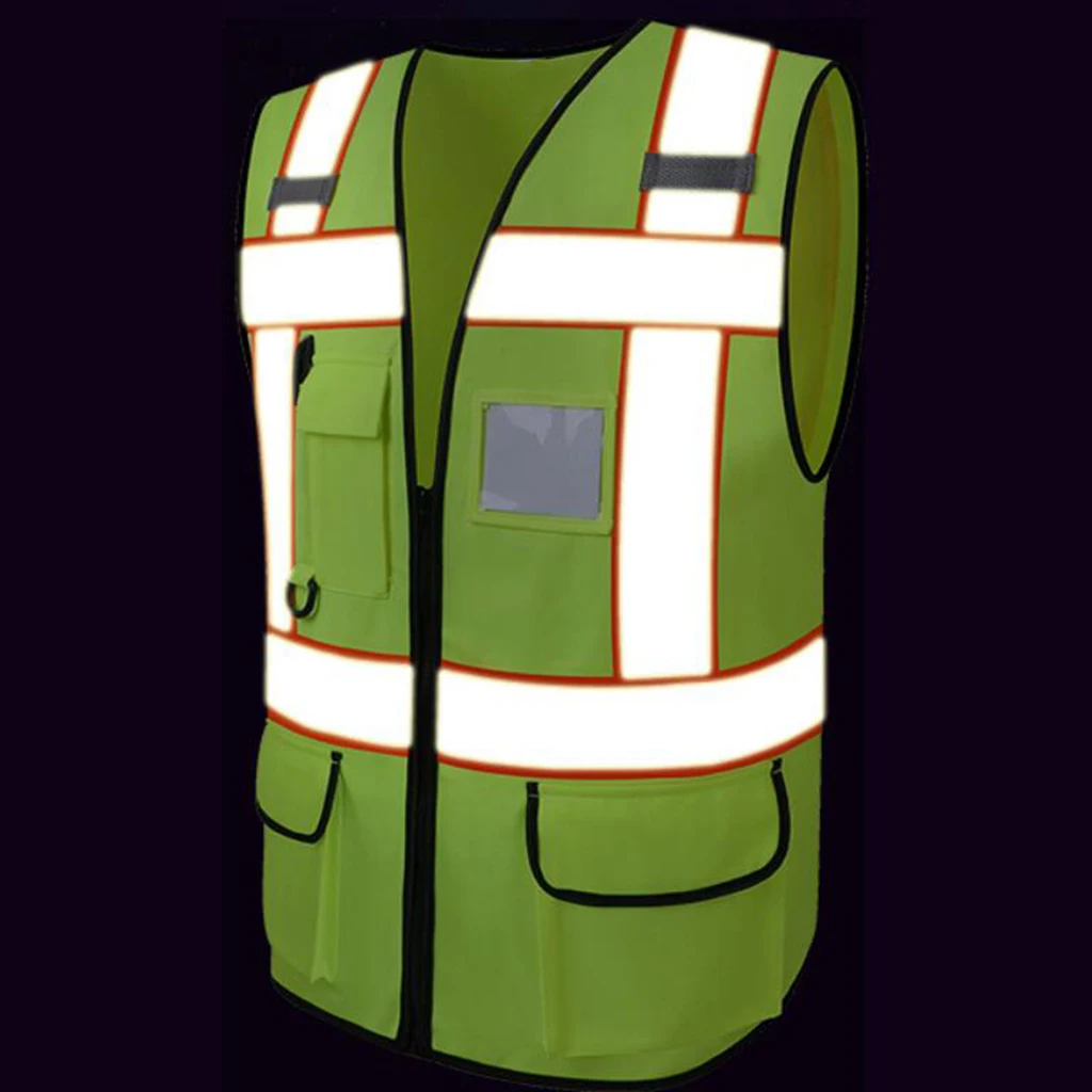 High Visibility Reflective Safety Vest with Reflective Strips, Made from Breathable and Neon Fabric - Universal