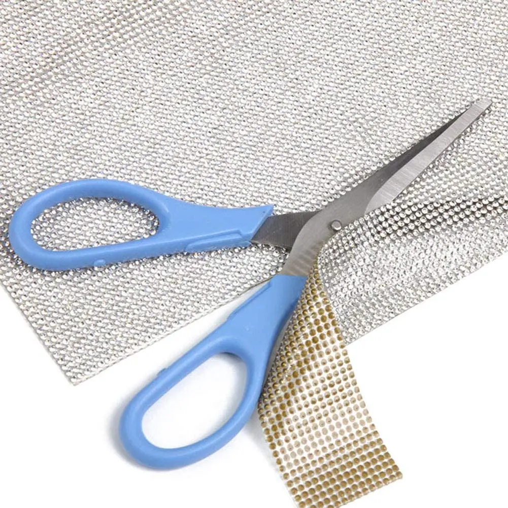 

Прозрачные стразы Ss8 2,5 мм 24*40 см, прозрачные стеклянные алмазные наклейки, сетчатая отделка для свадебного платья, ювелирных изделий, автомобильных косметических изделий