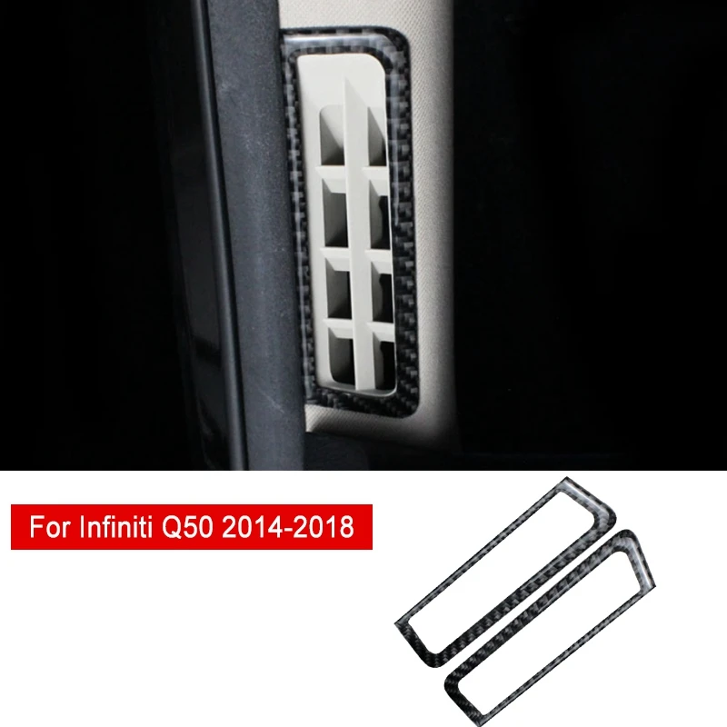 Pcmos настоящий карбоновый Внутренний чехол для рычага переключения передач Накладка для Infiniti Q50- защитные внутренние наклейки Новинка - Название цвета: 18