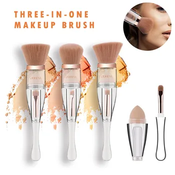 

3 in 1 Makeup Brushes Set Professional Blending Foundation Powder Eyeshadow High Quality Makeup Brushes Kit Cosmetic Travel Tool