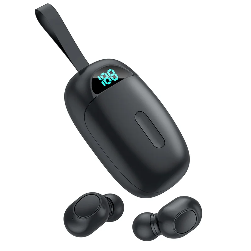JS25 Wireless 5 0 Bluetooth earbuds with hanger TWS Sports earphone In ear gaming headset Stereo sound earpods for Smart phone