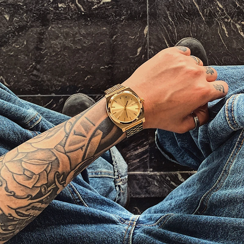 2020 waterproof men watch gold green Dial Stainless steel strap simple Large Dial women watch ladies high quality top famous