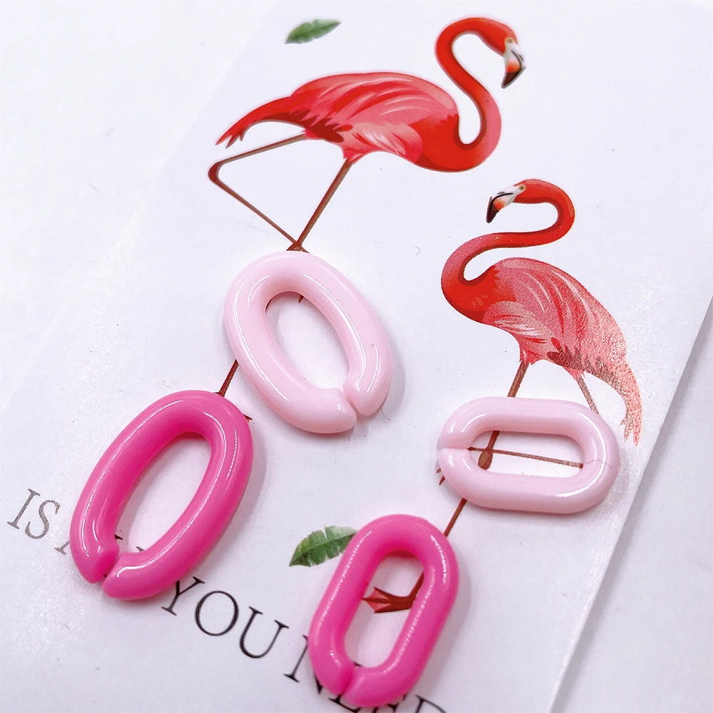 100 Stück bunte U-förmige Öffnungsring aus Acryl, Macarons, Kunststoff, kann zusammengebaut werden, Kette, Rucksackkette, DIY-Ohrring-Zubehör – Detail 5